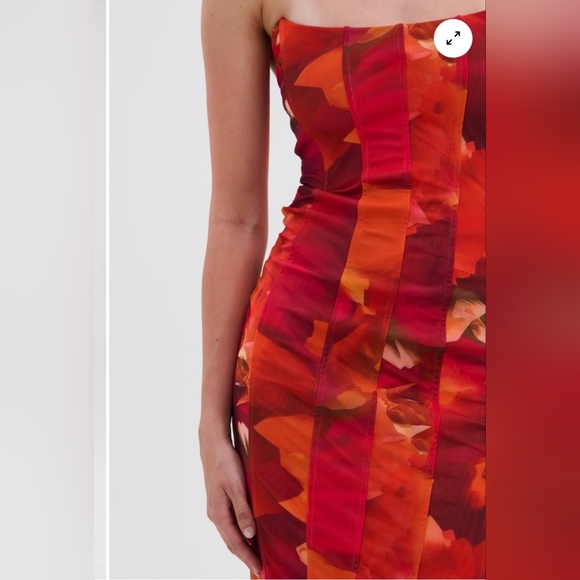 AKIRA ARCHETYPE PRINTED MIDI DRESS SIZE XL NWT - Picture 6 of 6